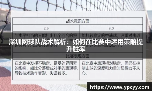 深圳网球队战术解析：如何在比赛中运用策略提升胜率